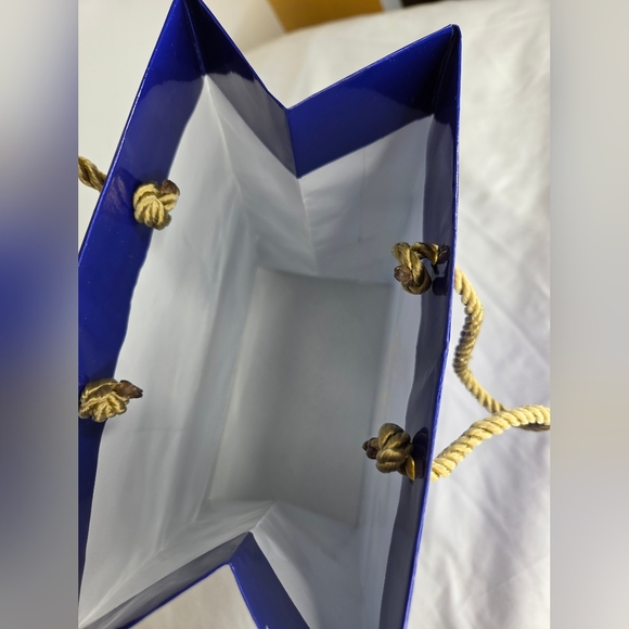 The Ritz-Carlton 10"x8" Blue Gift Bag with Gold Rope Handles - Picture 3 of 5